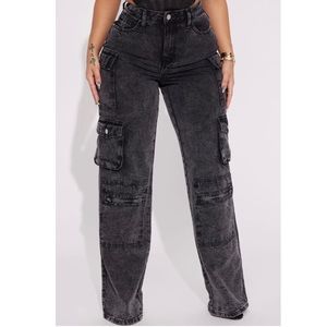 FashionNova Cargo Jeans